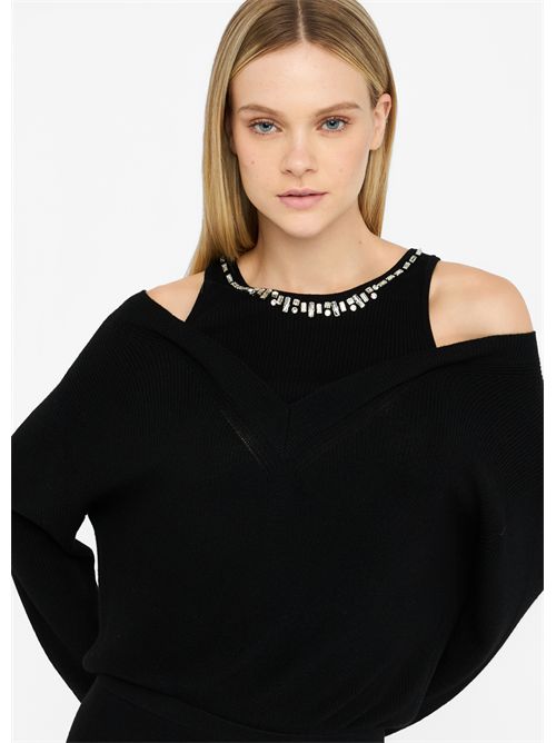 Abito in maglia con ricami gioiello LIU JO | MF5161MA85Q/22222